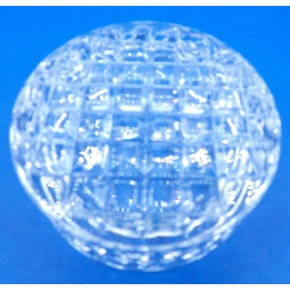 Cubist Pattern Clear Glass Trinket Dish - Picture 2 of 2